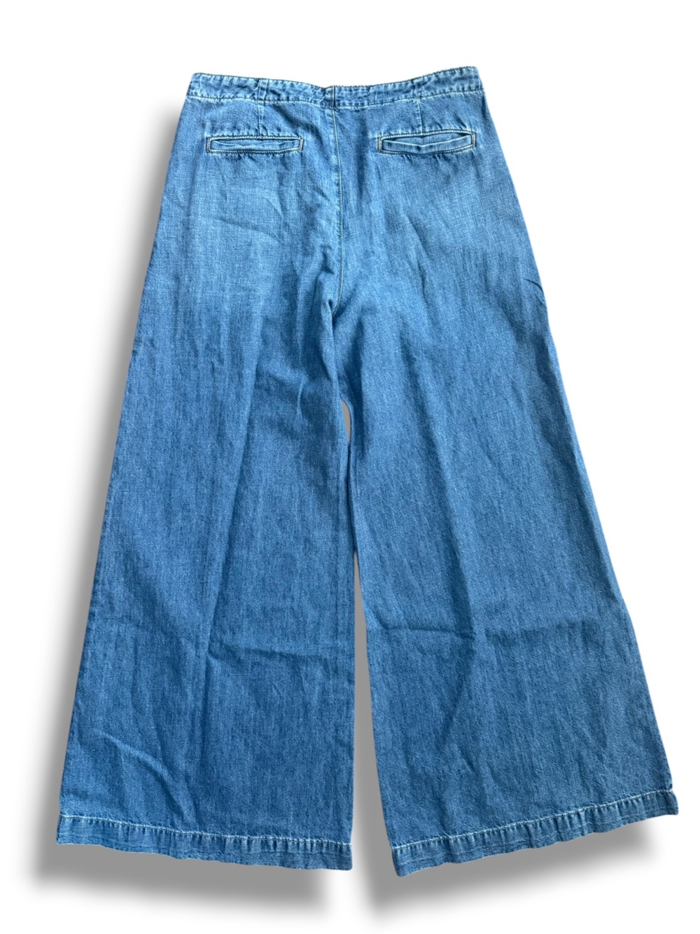 TWP Dancing In The Dark Wide-Leg Cotton Linen Jeans Vintage Wash Size 30 - Picture 8 of 16